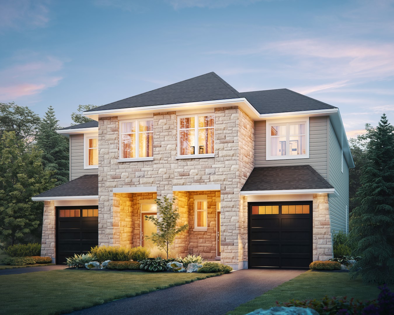 The Middlebury 1846 sq ft 3 bedroom semi detached home Ottawa new